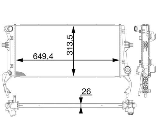 Mahle CR 1975 000P Engine Radiator
