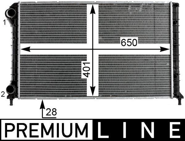 Mahle CR 1990 000P Engine Radiator, for Vehicles