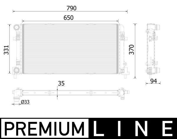 Mahle CR 2222 000P Engine Radiator