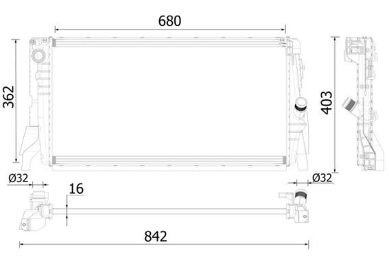 Mahle CR 2315 000P Engine Radiator