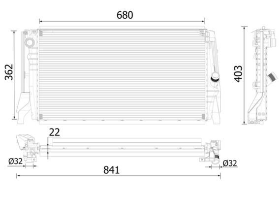 Mahle CR 2316 000P Engine Radiator