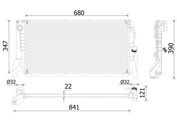 Mahle CR 2318 000P Engine Radiator, for Vehicles