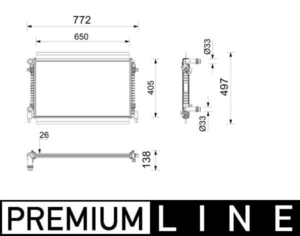 Mahle CR 2801 000P Engine Radiator