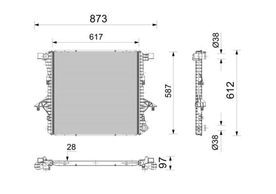 Mahle CR 2814 000P Engine Radiator