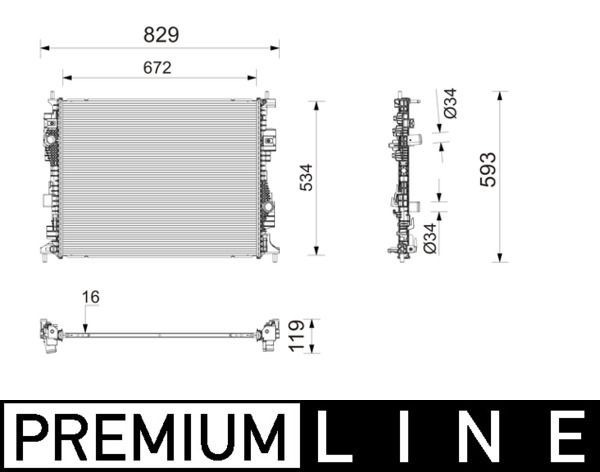 Mahle CR 2824 000P Engine Radiator