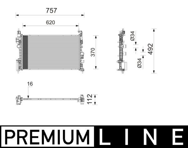 Mahle CR 2828 000P Engine Radiator