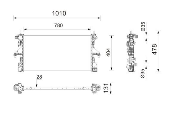Mahle CR 2842 000P Engine Radiator