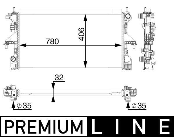 Mahle CR 806 000P Engine Radiator, for Vehicles