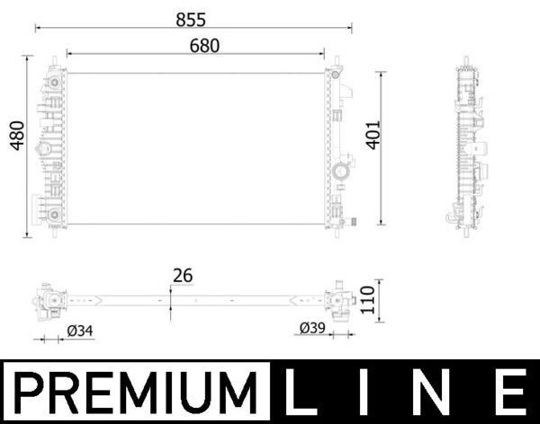 Mahle CR 928 000P Engine Radiator