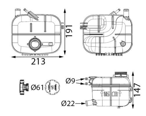 Mahle CRT 163 000S Coolant Expansion Tank