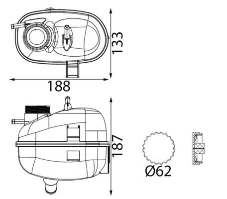 Mahle CRT 164 000S Coolant Expansion Tank