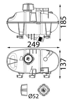 Mahle CRT 335 000S Coolant Expansion Tank