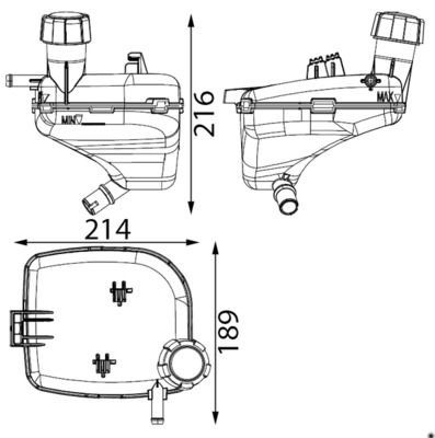 Mahle CRT 336 000S Coolant Expansion Tank