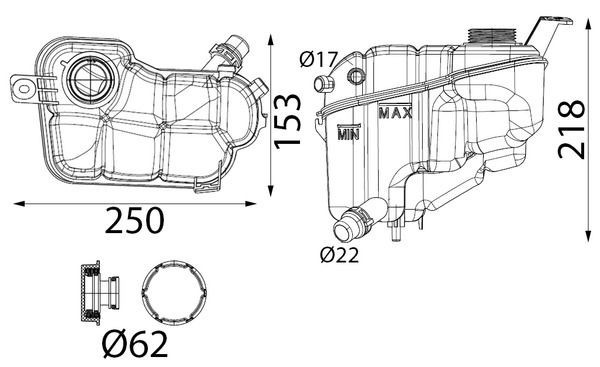 Mahle CRT 352 000S Coolant Expansion Tank