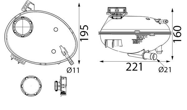 Mahle CRT 358 000S Coolant Expansion Tank