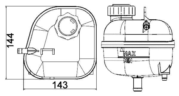 Mahle CRT 85 001S Coolant Expansion Tank