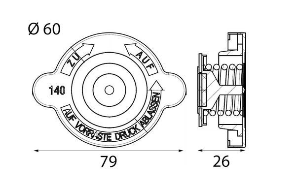 Mahle CRTC 14 000S Expansion Tank Cap