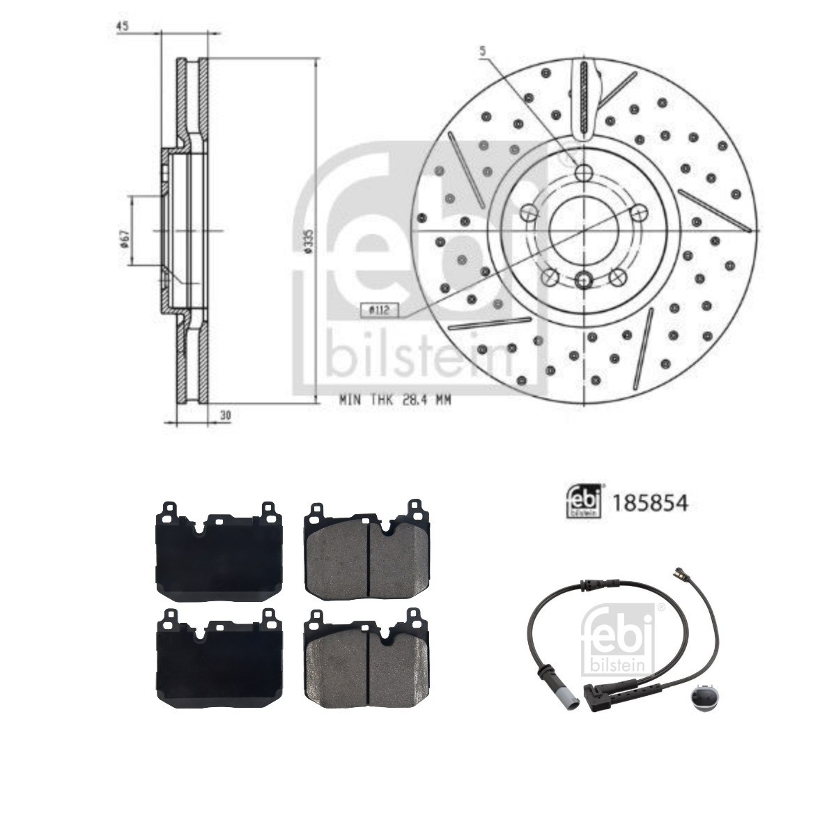 Febi Bilstein FBL3405N0313 Brake Discs and Pads Set