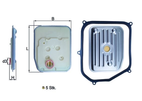 Mahle HX 147KIT Automatic Transmission Filter Kit