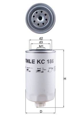 Mahle KC 186 Fuel Filter