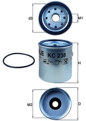 Mahle KC 238D Fuel Filter