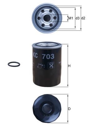 Mahle KC 703D Fuel Filter