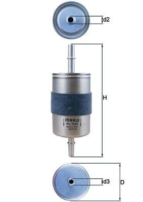 Mahle KL 1055 Fuel Filter