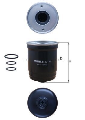Mahle KL 1193D Fuel Filter
