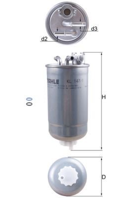 Mahle KL 147/1D Fuel Filter