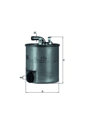 Mahle KL 174 Fuel Filter