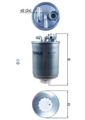 Mahle KL 410D Fuel Filter
