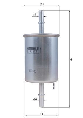 Mahle KL 573 Fuel Filter