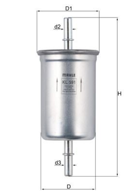 Mahle KL 591 Fuel Filter
