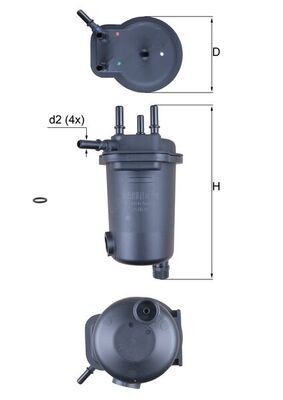 Mahle KL 632D Fuel Filter