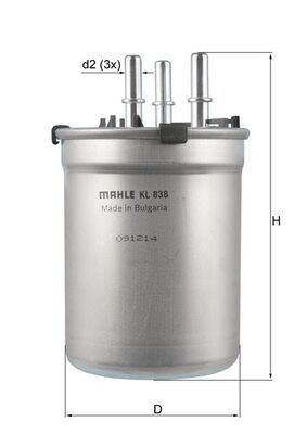 Mahle KL 838 Fuel Filter