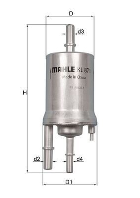 Mahle KL 871 Fuel Filter