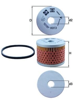 Mahle KX 13D Fuel Filter