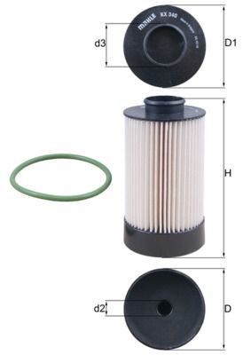 Mahle KX 340D Fuel Filter