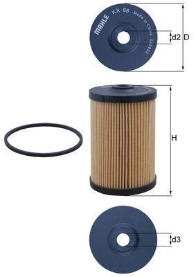 Mahle KX 68D Fuel Filter