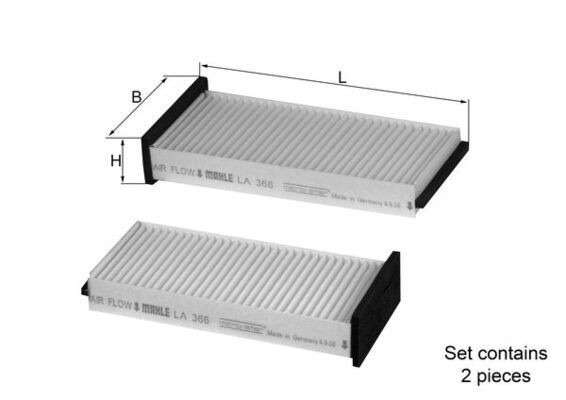 Mahle LA 366/S Pollen Filter