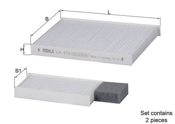Mahle LA 570/S Pollen Filter