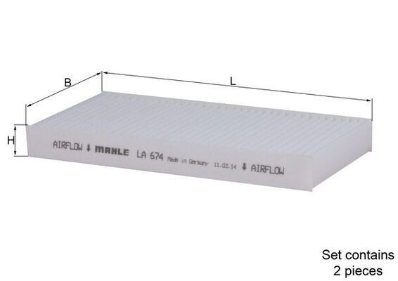 Mahle LA 674/S Pollen Filter