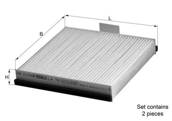 Mahle LA 76/S Pollen Filter