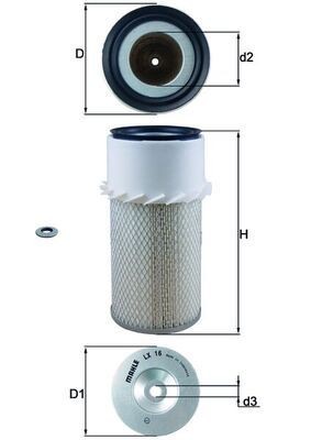 Mahle LX 16 Air Filter