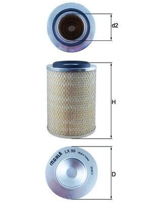 Mahle LX 99 Air Filter