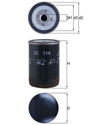 Mahle OC 114 Oil Filter