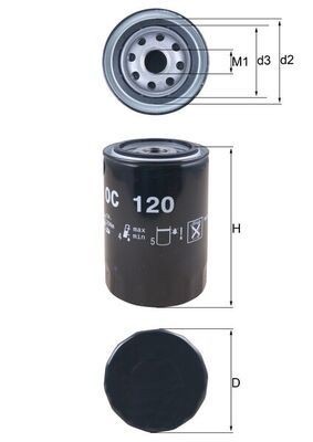 Mahle OC 120 Oil Filter