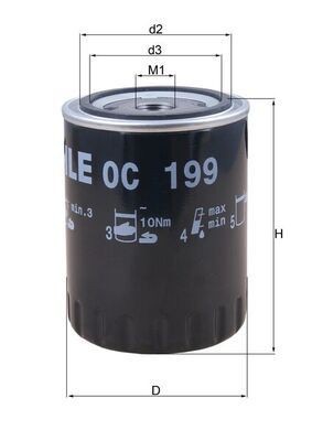 Mahle OC 199 Oil Filter
