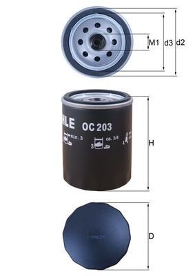 Mahle OC 203 Oil Filter