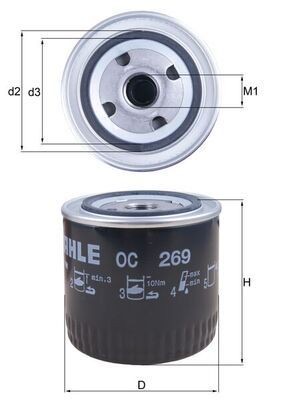 Mahle OC 269 Oil Filter